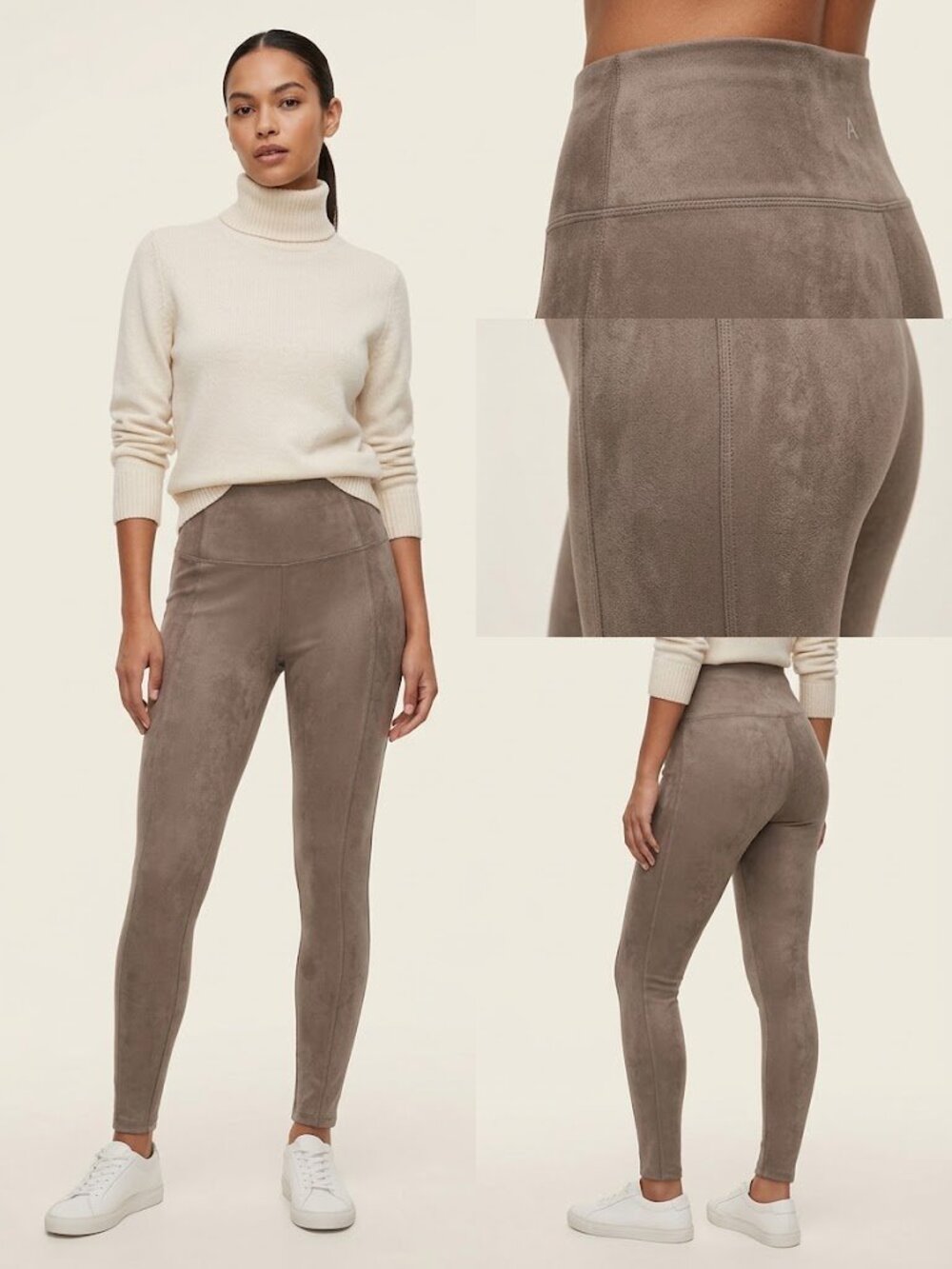 Aritzia Wilfred Free High Waisted Faux Suede Leggings Medium M